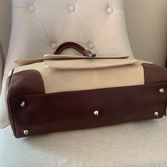 Buttery Soft Genuine Leather Tote Satchel Briefcase Bag Made in Italy - Picture 4 of 16